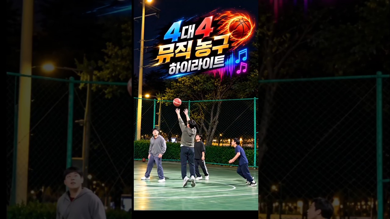 4대4 뮤직 농구 하이라이트 #shots #basketball #농구연습 #60살드리블농구 #BlindingLights-The Weeknd