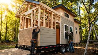 Man Builds a Luxury Mobile Home on a Trailer | Start to Finish Build by @buildersblueprint