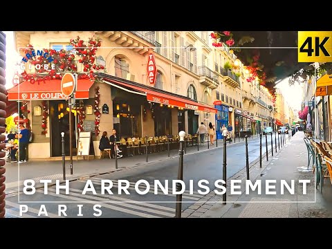 França Paris 8eme arrondissement Autumn Promenade Walk 4K 🇫🇷 Place Beauvau➜ Jardin de Rothschild