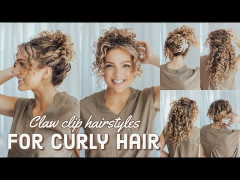 How To Style A Claw Clip with CURLY HAIR!