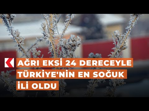 Ağrı eksi 24 dereceyle Türkiye'nin en soğuk ili oldu