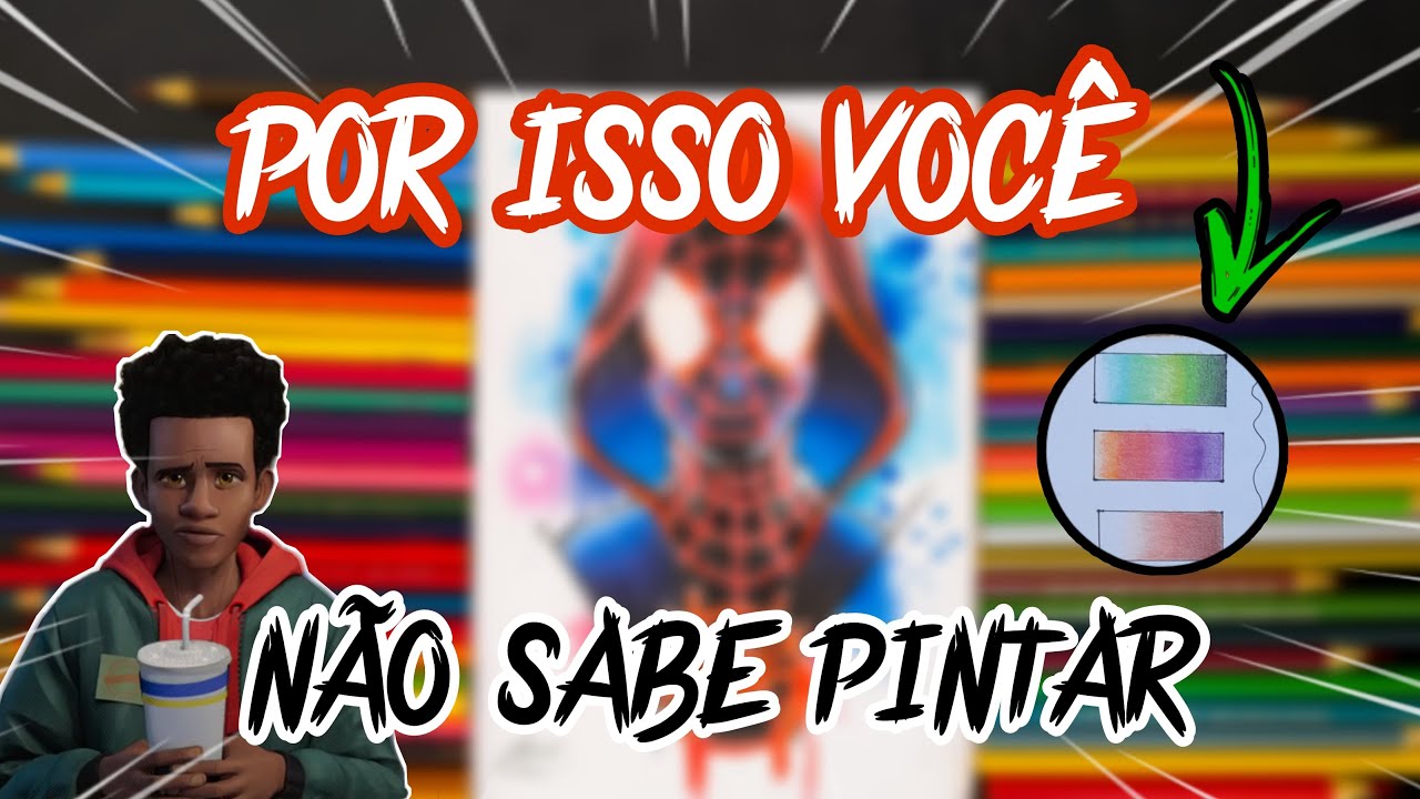 COMECE A COLORIR COM LÁPIS DE COR ! | DRAWING MILES MORALES - SPIDER MAN