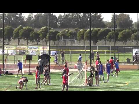 VarB 300m Hurdles vs HB 4-16-15 - Los Alamitos Boys