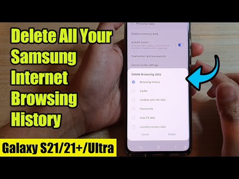 Galaxy S21/Ultra/Plus: How to Delete All Your Samsung Internet Browsing History