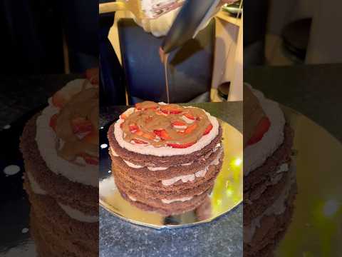 Chocolate and pistachio cake 🎂(part 1). #chocolatecake #asmr #pistachio #pistachiocake #baking