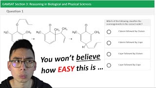 How to solve a GAMSAT Organic Chem question | Pattern Recognition & Visualisation