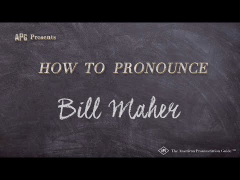 How to Pronounce Bill Maher (Real Life Examples!)
