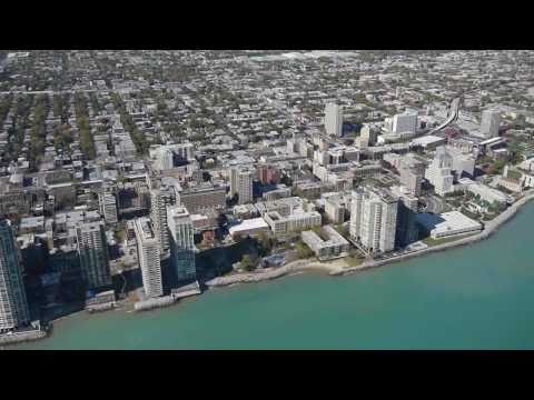 Aerial tour from Belmont Harbor to Rogers Park