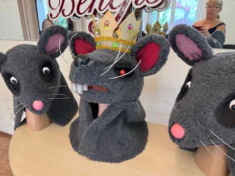 Headdress Rat King Head Mask Mouse Nutcracker Rat Fight S 0120A - video 3