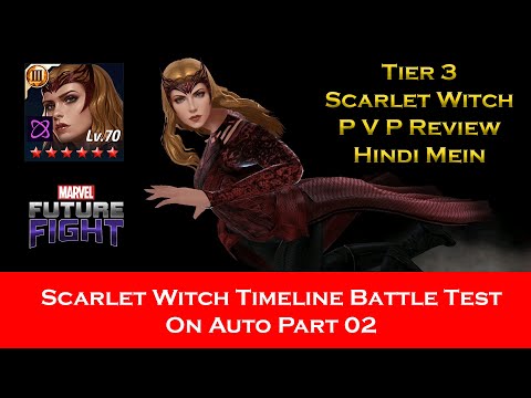 T - 3 Scarlet witch Multiverse of Madness uniform Timeline battle test on Auto - Marvel future fight