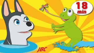 Five little speckled frogs | Plus more dance songs for kids and party songs | from Jolly BabyClub