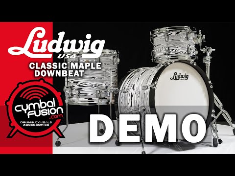 Ludwig Classic Maple 3pc Downbeat - White Strata Demo