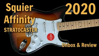 Video thumbnail for 2020 Squier Affinity Stratocaster [ Unbox and Review ] by Izzy Piano