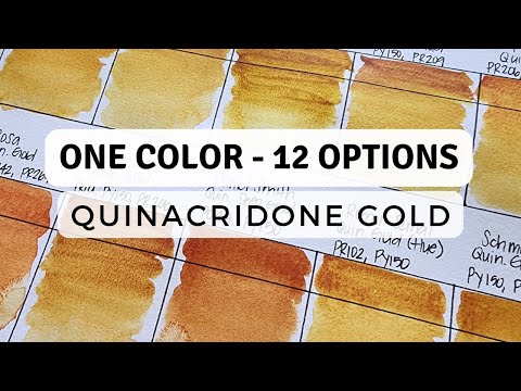 ULTIMATE Quinacridone Gold Watercolor Comparison - 12 Brands to Review!
