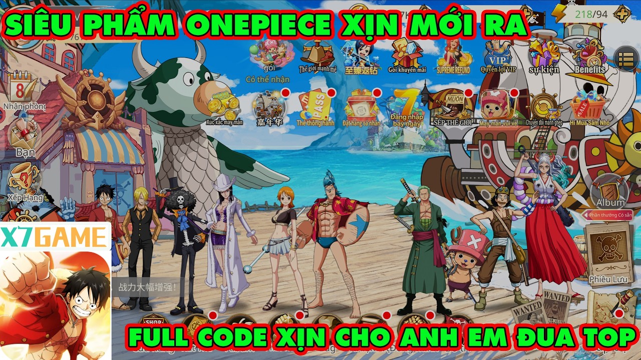 Thời Đại Hải Tặc X7game - Siêu Phẩm Mới Ra Cực Xịn Full Code Cho Anh Em Đua Top
