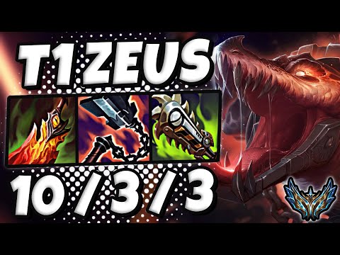 T1 Zeus Renekton vs Aatrox [ TOP ] Patch 12.16 Korea Challenger ✅