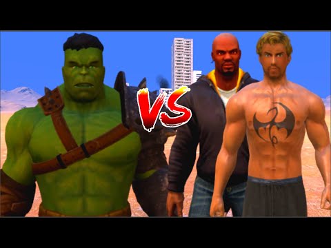 100 Hulk vs 1000 Luke Cage and 1000 Iron Fist (Marvel vs Marvel)