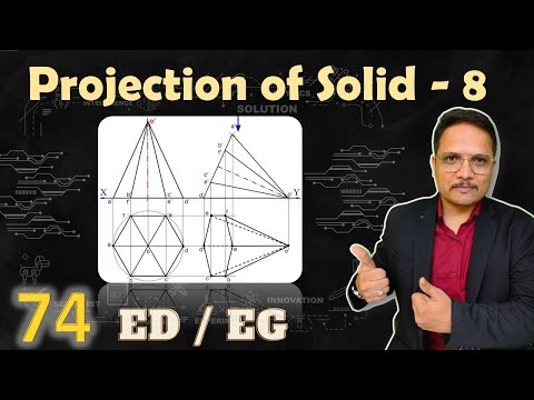 Projection of Solid 8 Two stage Pyramid Engineering Drawing Projection