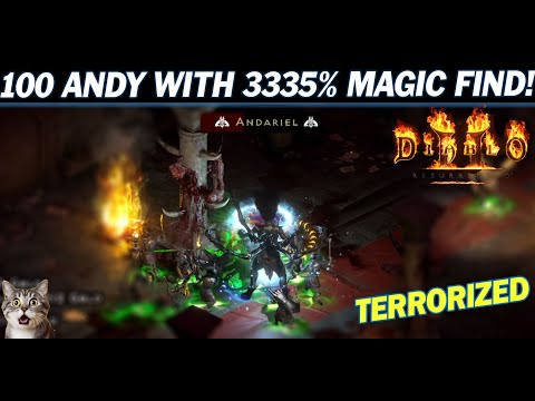 100 Terrorized Andariel Runs with 3325% Magic Find! - Diablo 2 resurrected #gaming #diablo2