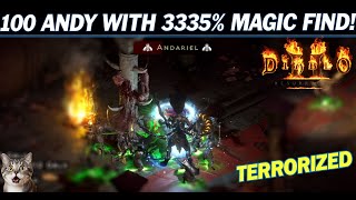 100 Terrorized Andariel Runs with 3325% Magic Find! - Diablo 2 resurrected #gaming #diablo2