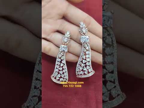 Designer Rosegold Earrings #adjewellery #ad #danglers