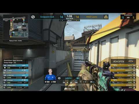 Forze utilizes a lamp on train to spot Dignitas players through smoke | CS:GO Highlights