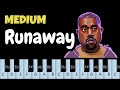 Runaway Kanye West INTERMEDIATE Piano Tutorial INTRO