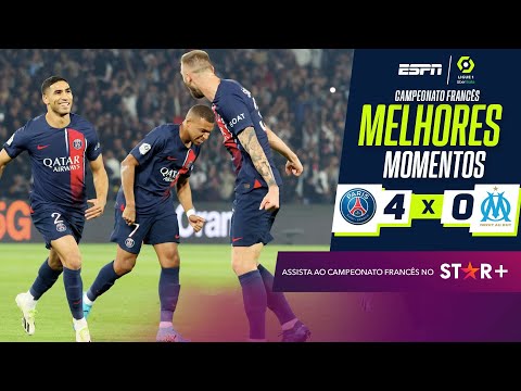 Gols e lances de PSG x Olympique