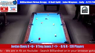 8 Ball Split Bracket - John Waynes - Indiana - 4/21/24
