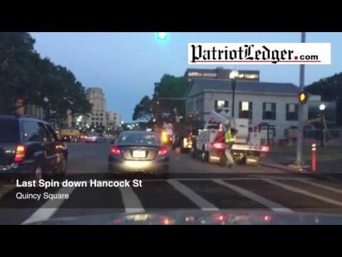 An 8:45 cruise south on Hancock St  in Quincy before the permanent closing to motorists for the Adam