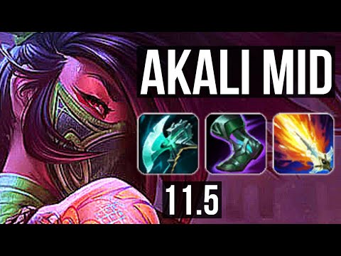 AKALI vs QIYANA (MID) | 7/1/7, 500+ games, Dominating | BR Diamond | v11.5