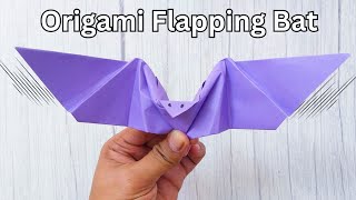 Origami Flapping Bat | How to Make Paper Bat | Origami Animals | Origami Paper Bat | DIY Paper Bat