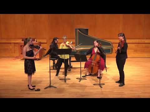 "Sonate en Quatuor" (Louis Antoine Dornel) for 3 violins, cello, and bc