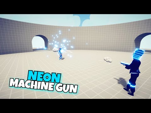 NEON MACHINE GUN VS EVERY UNITS - Totally Accurate Battle Simulator TABS