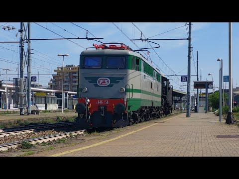 E646.158 + vaporiera 640.143 Invio storico Fondazione FS a Milano Lambrate