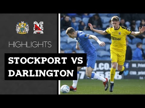 Stockport County 2-0 Darlington - Vanarama National League North - 2018/19