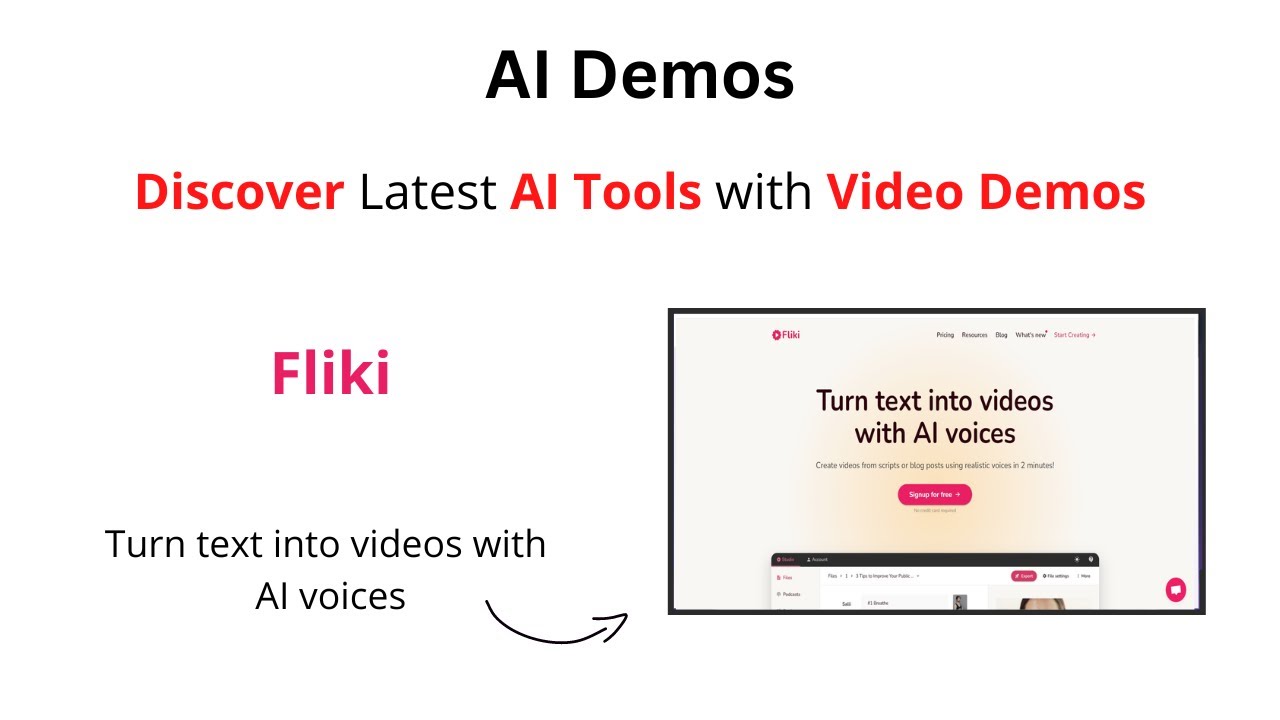 Turn Text into Videos with AI Voices | Fliki Demo
