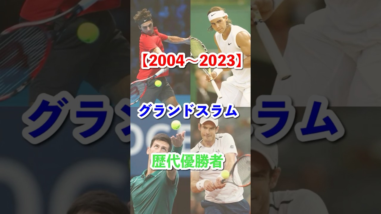【理不尽】テニス四大大会歴代優勝者【2004〜2023】