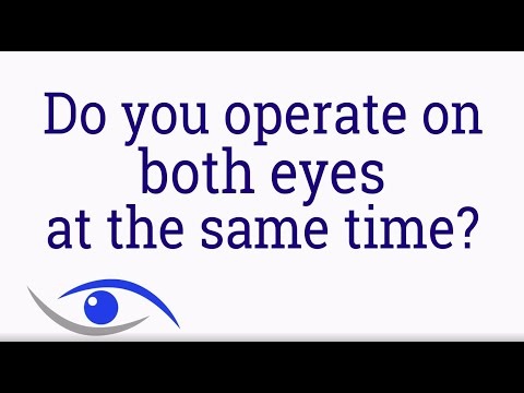 Do you perform cataract surgery on both eyes at once?