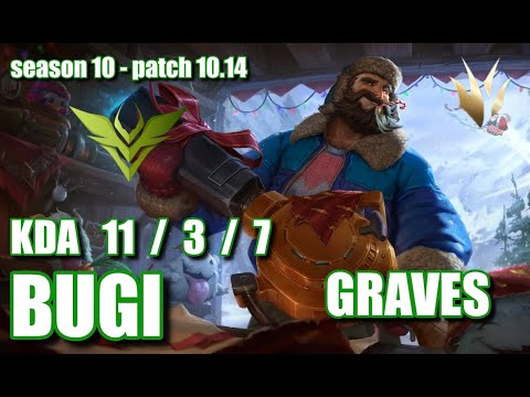 【韓国サーバー/C1/Evi,Steal】V3 BUGI グレイブス(Graves) VS リーシン(Leesin) JG - Patch10.14 KR Ranked【LoL】