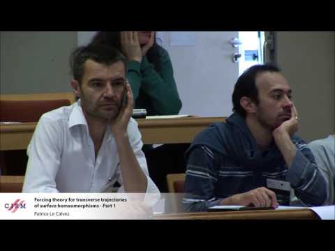 Patrice Le Calvez: Forcing theory for transverse trajectories of surface homeomorphisms - Part 1