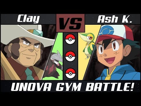 Unova Gym Battle#5: ASH vs. CLAY (Pokémon Sun/Moon)