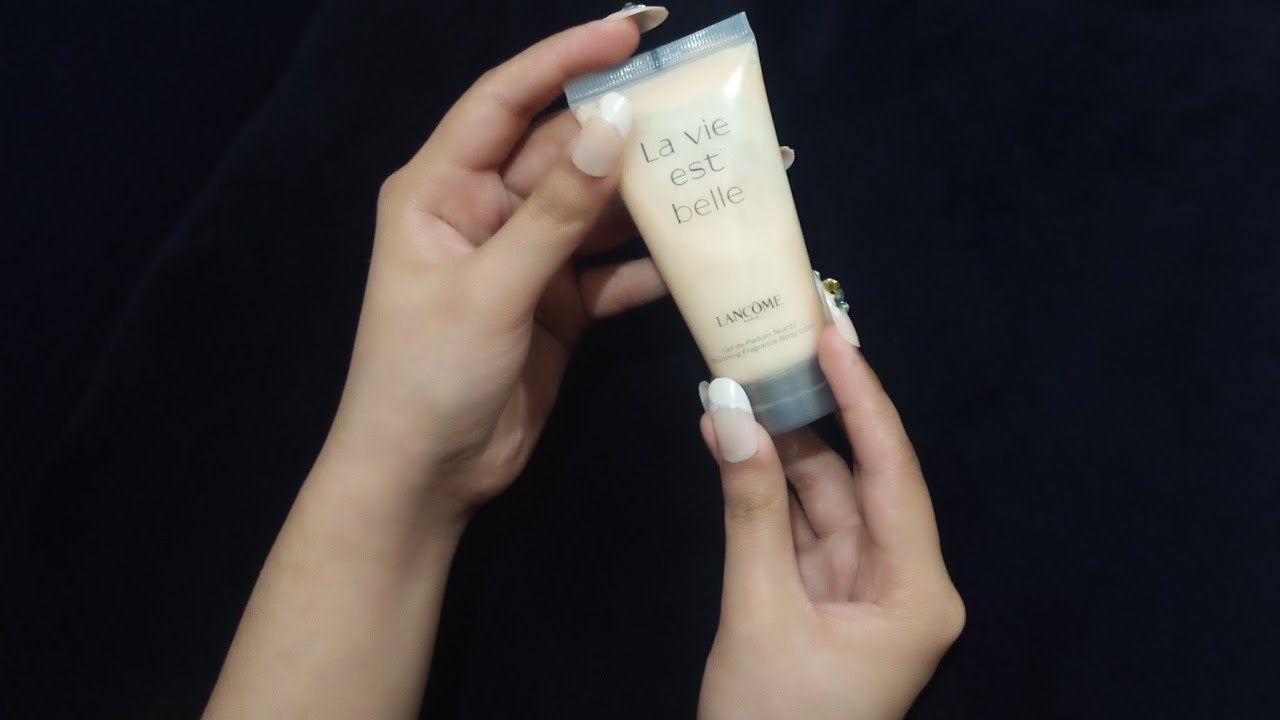 LANCOME-LA VIE EST BELLE BODY LOTION (Review,skin test)Sara Family Vlogs