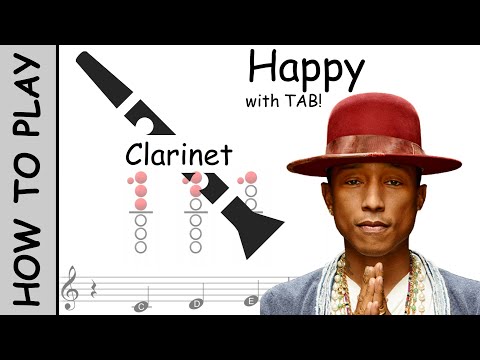 How to play Happy on Clarinet | Sheet Music with Tab