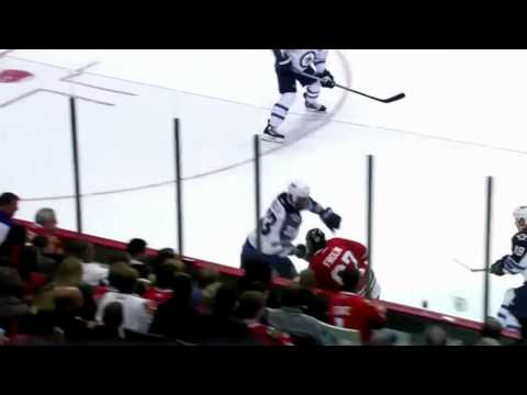 Dustin Byfuglien hammers Michael Frolik [HD]