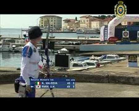 Natalia Valeeva v Park Sung-Hyun – recurve women bronze | Porec 2008 Archery World Cup stage 2