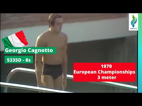 1970 Giorgio Cagnotto Italian Team - 5335D - 8s - 3 meter springboard - European Championships