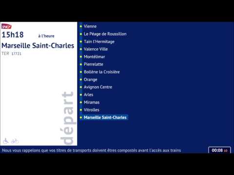 Annonce Sncf - Direction Marseille Saint-Charles a Lyon