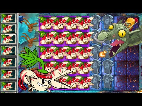 Plants vs Zombies 2 Mod: PARSNIP MAX LEVEL vs ALL ZOMBOSS FIGHT!