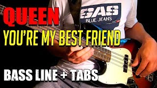 Queen - You're My Best Friend /// BASS LINE [Play Along Tabs]